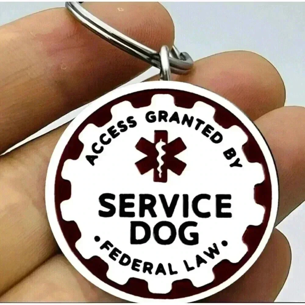 Pet Animal Serive Dog Protected By Lord Hot Keychain